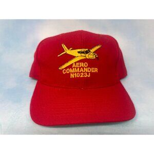 Vintage Red Aero Commander N1023J Otto Snapback Cap